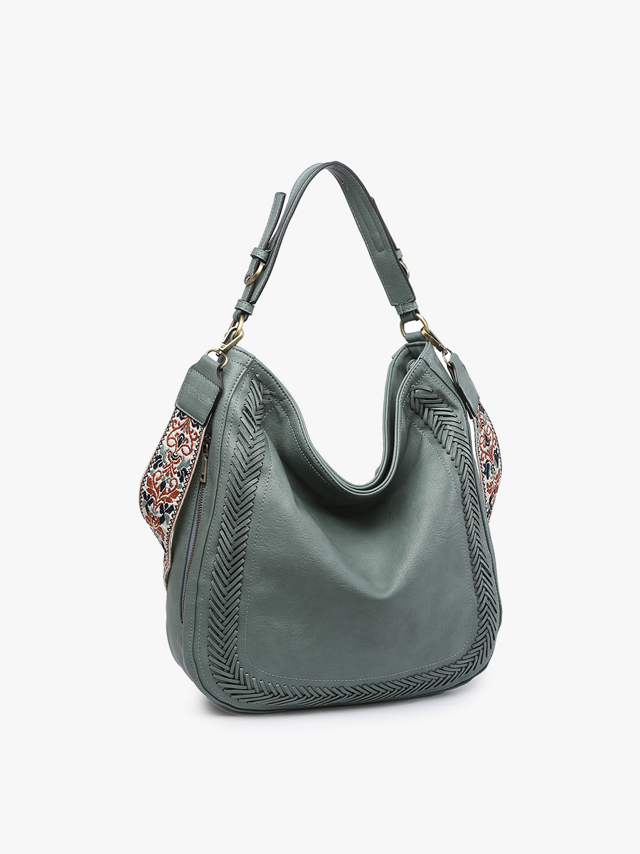 Aris Tan Whipstitch Hobo/Crossbody w/ Guitar Strap main image 0