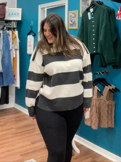 Jordan Drop Shoulder Zip Up Sweater