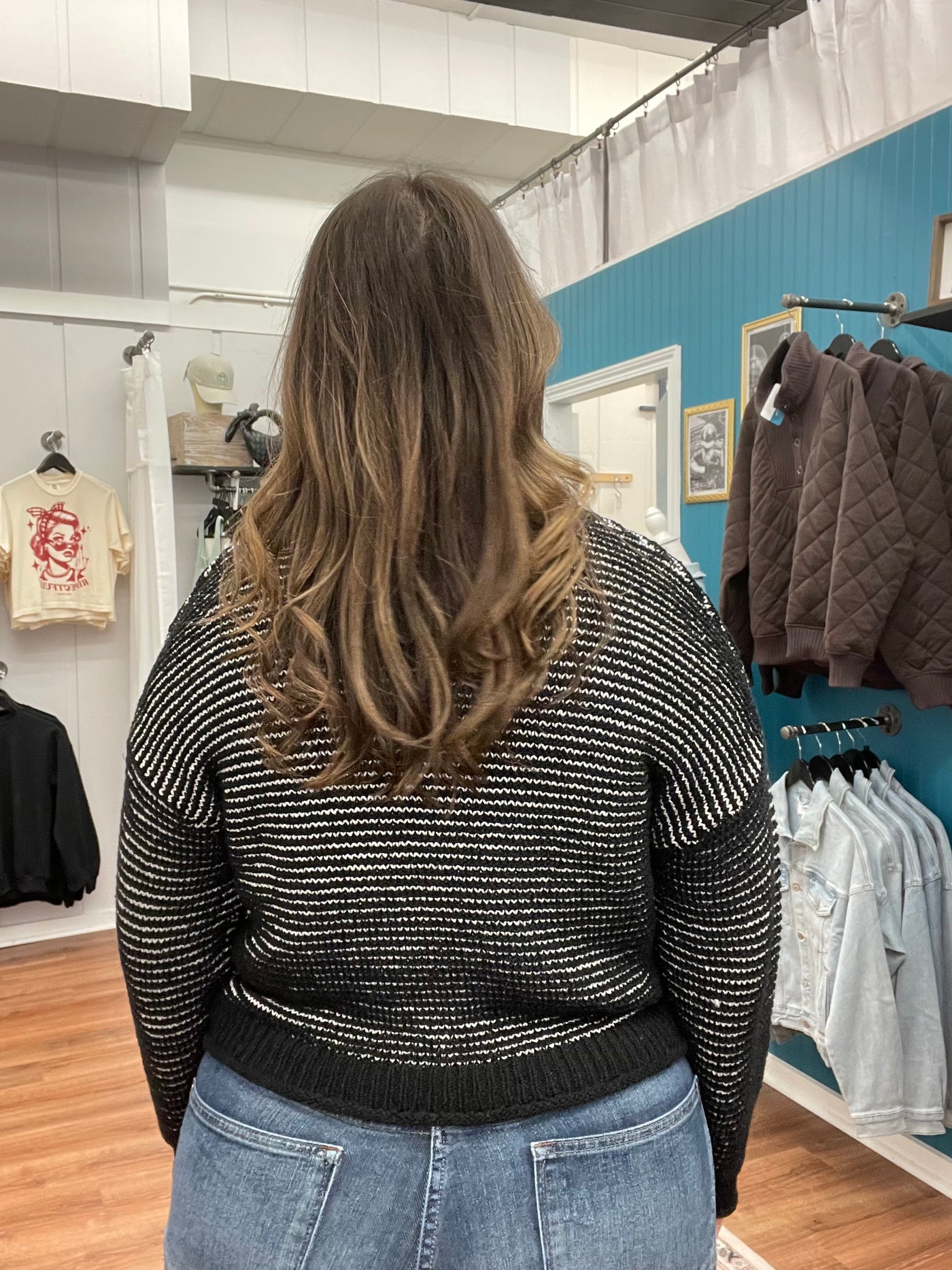 Samantha Striped Crewneck Sweater