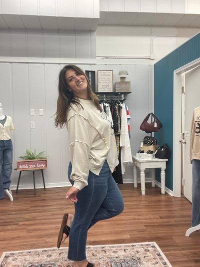 Route 66 Long Sleeve Knit Top