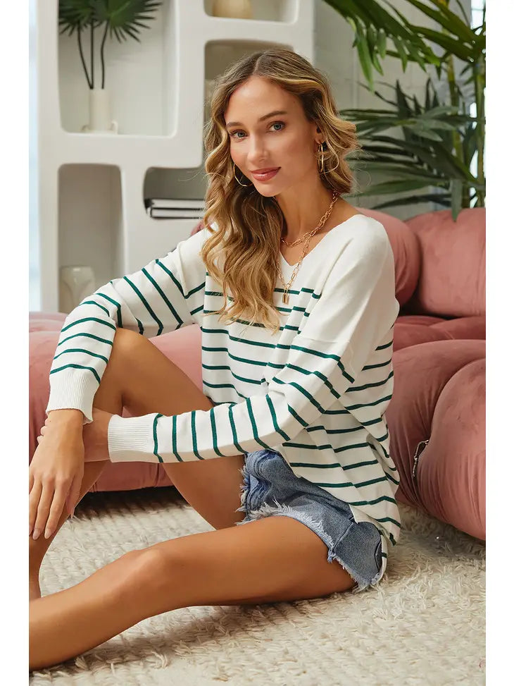 Allison Oversized Striped Sweater
