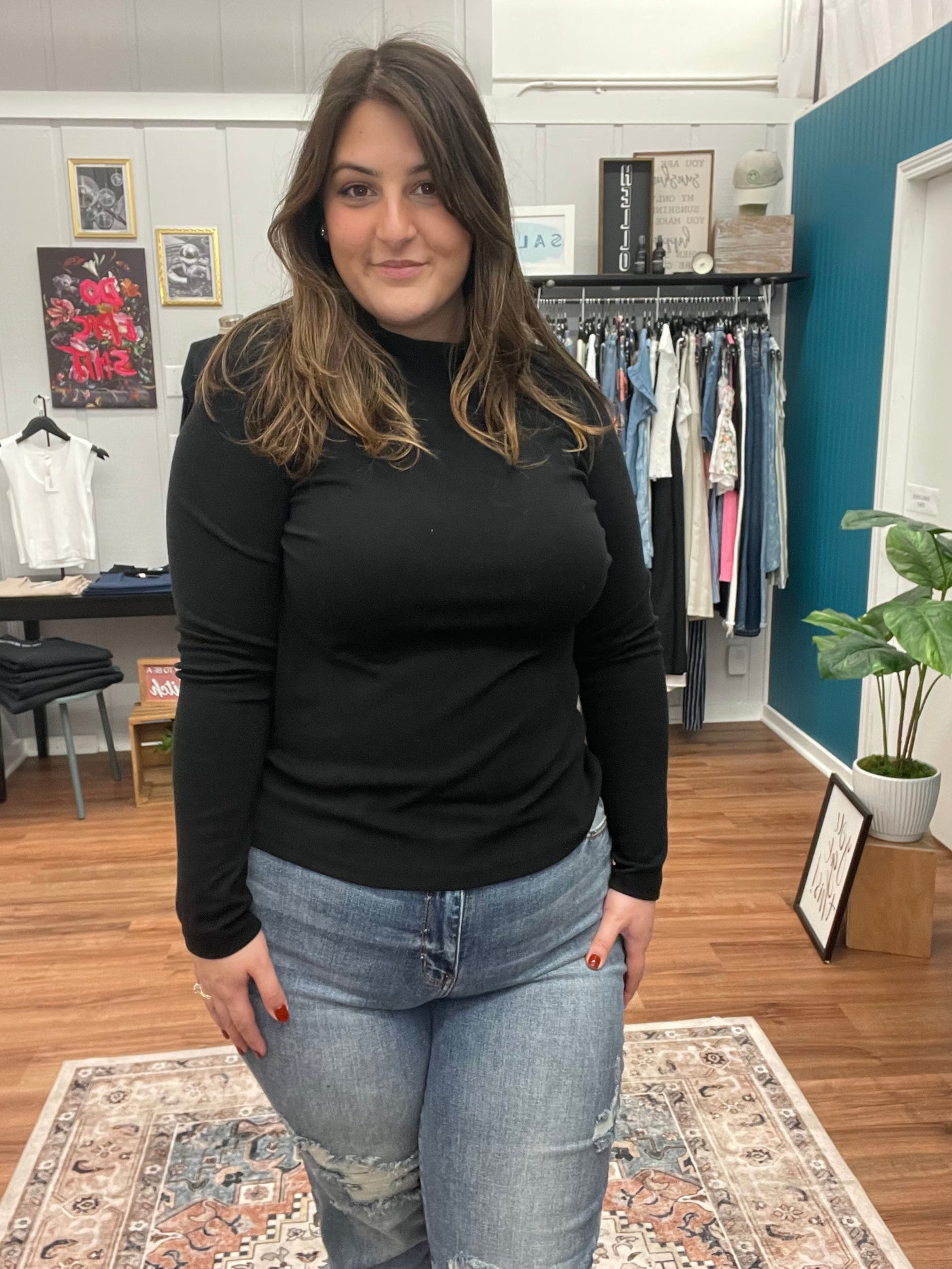 Beckett Basic Mock Neck Top