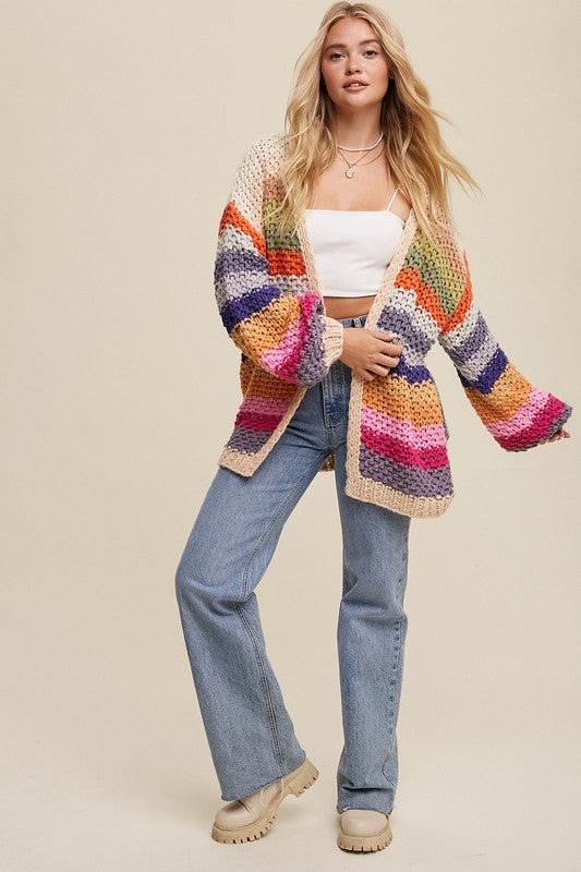 Michele Crochet Knit Cardigan