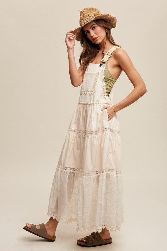 Miranda Lace Overall Maxi Dress  Six Cypress Boutique