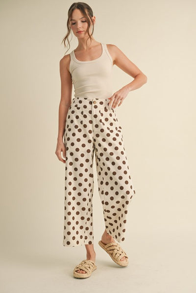 Brooklyn Wide Leg Polka Dot Pants