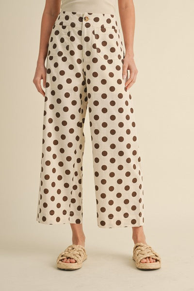 Brooklyn Wide Leg Polka Dot Pants