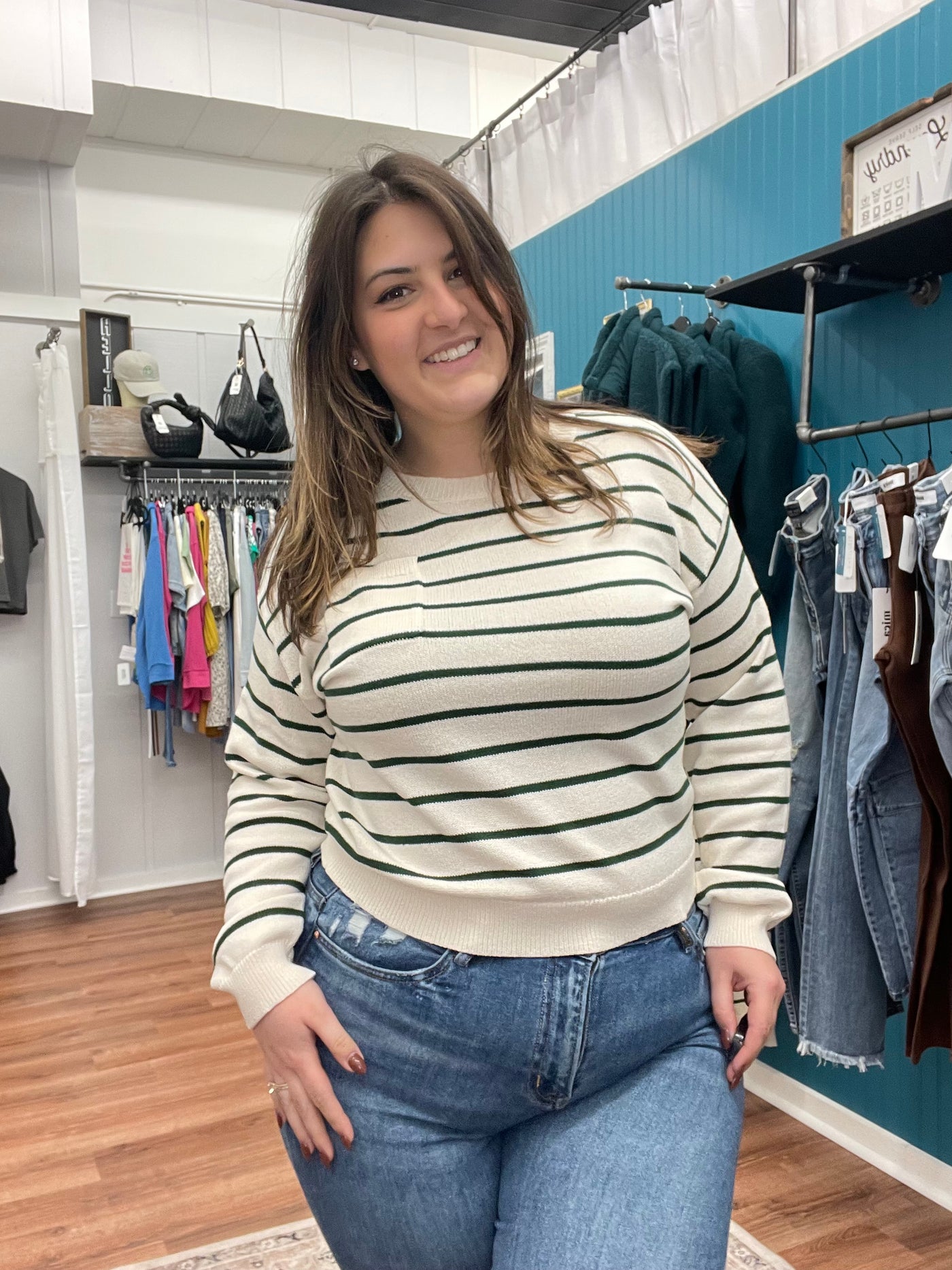 Jace Striped Crewneck Sweater