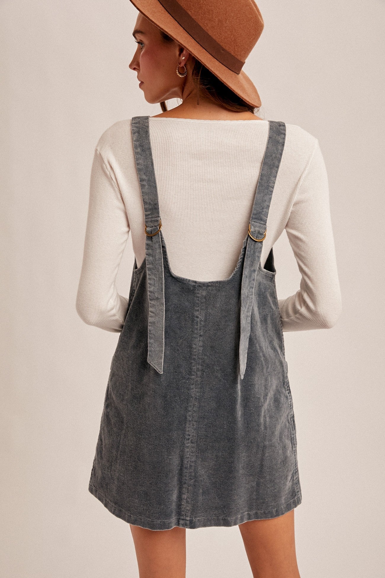Maureen Corduroy Overall Dress – Six Cypress Boutique