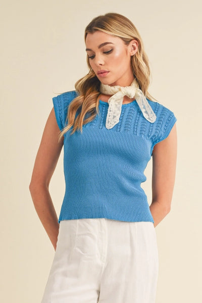 Taria Knit Short Sleeve Sweater