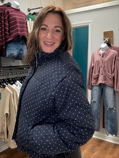 Carissa Polka Dot Quilted Jacket