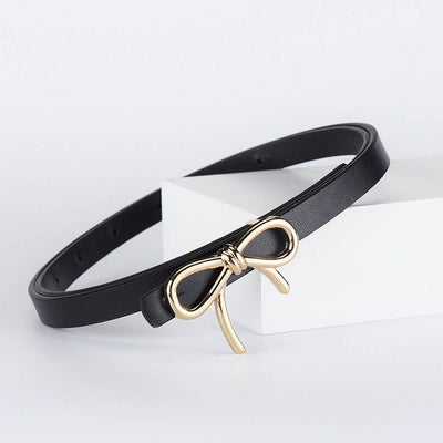 Ribbon Bow Skinny Belt
