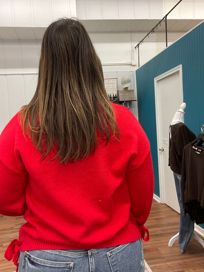 Molly Drop Shoulder Ruched Sweater