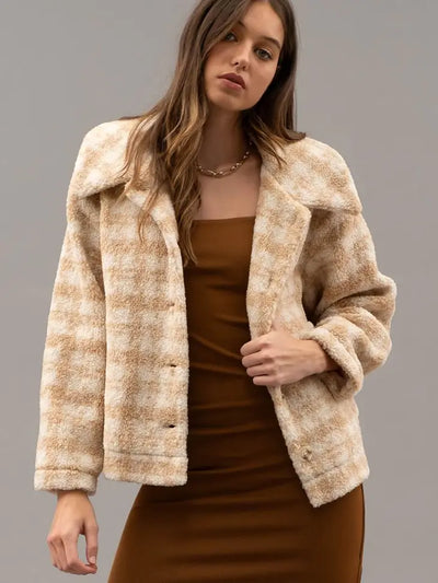Holly Houndstooth Button Up Jacket