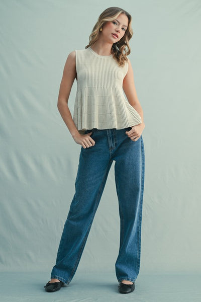 Addison Flared Ribbed Tank