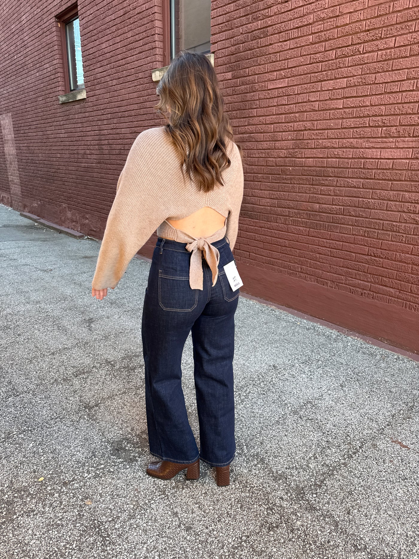 Reagan Open Back Knit Sweater