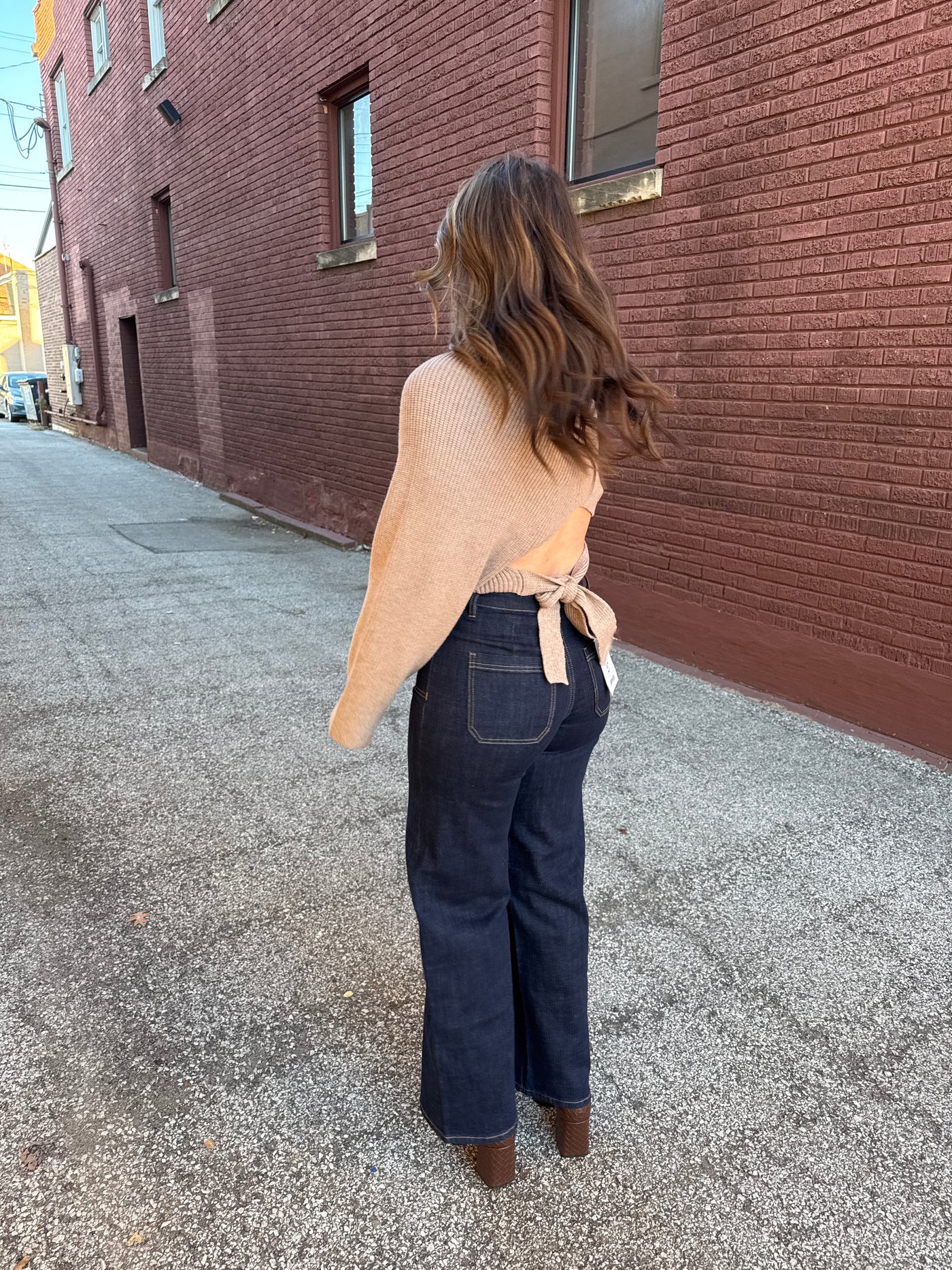 Reagan Open Back Knit Sweater