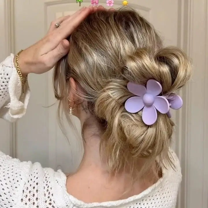 Matte Flower Hair Claw Clip