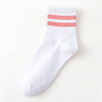 Stripe Cotton Mid Socks