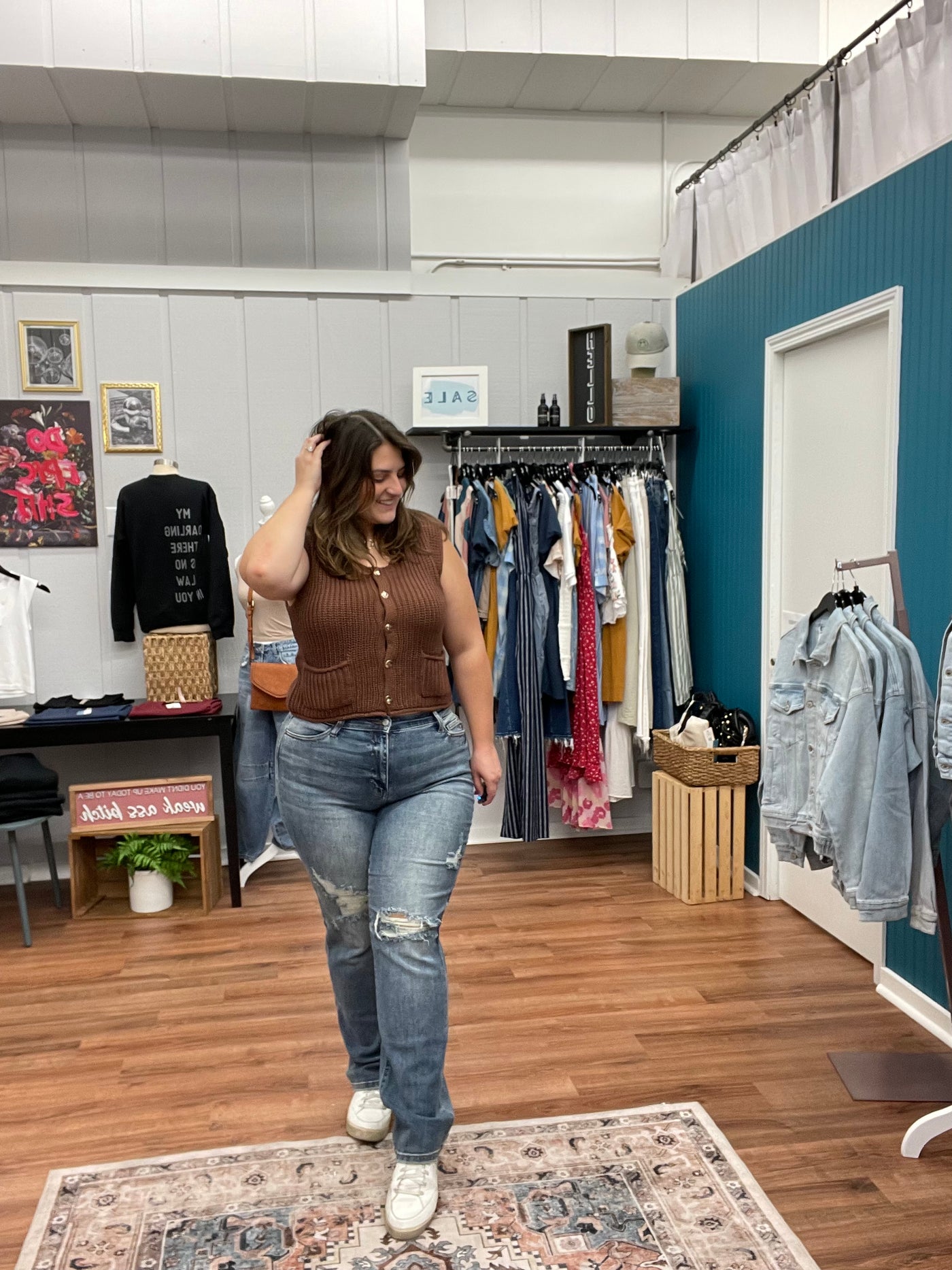 Lindan Relaxed Chunky Sweater Vest