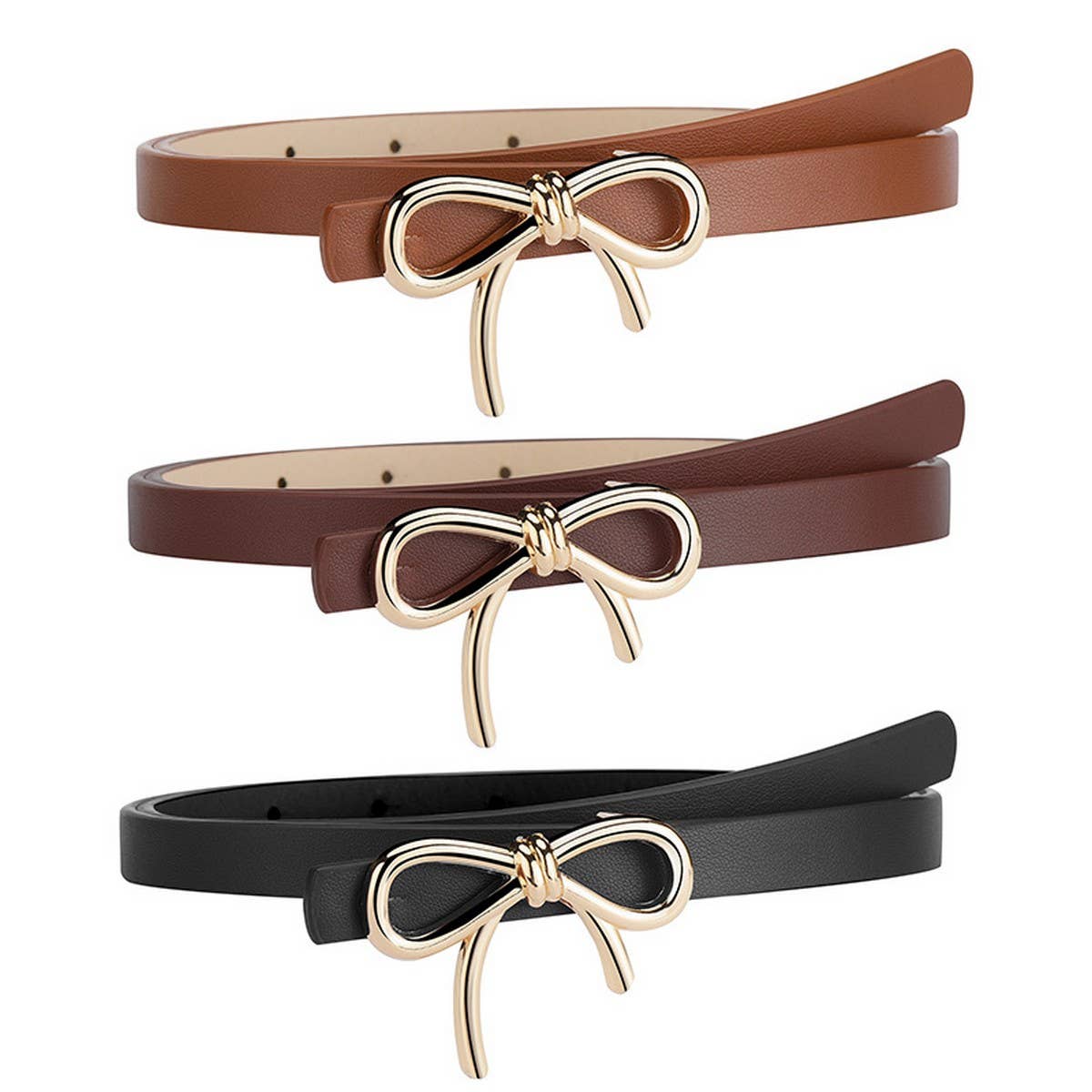 Ribbon Bow Skinny Belt