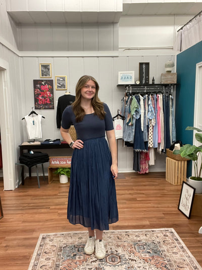 Bridget Scoop Neck Pleated Ballet Dress