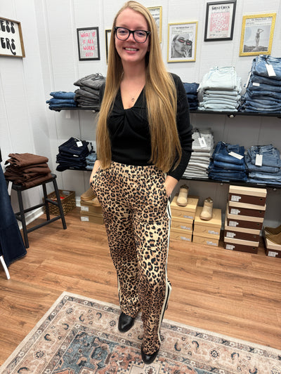 Leigh Straight Leg Animal Print Pant