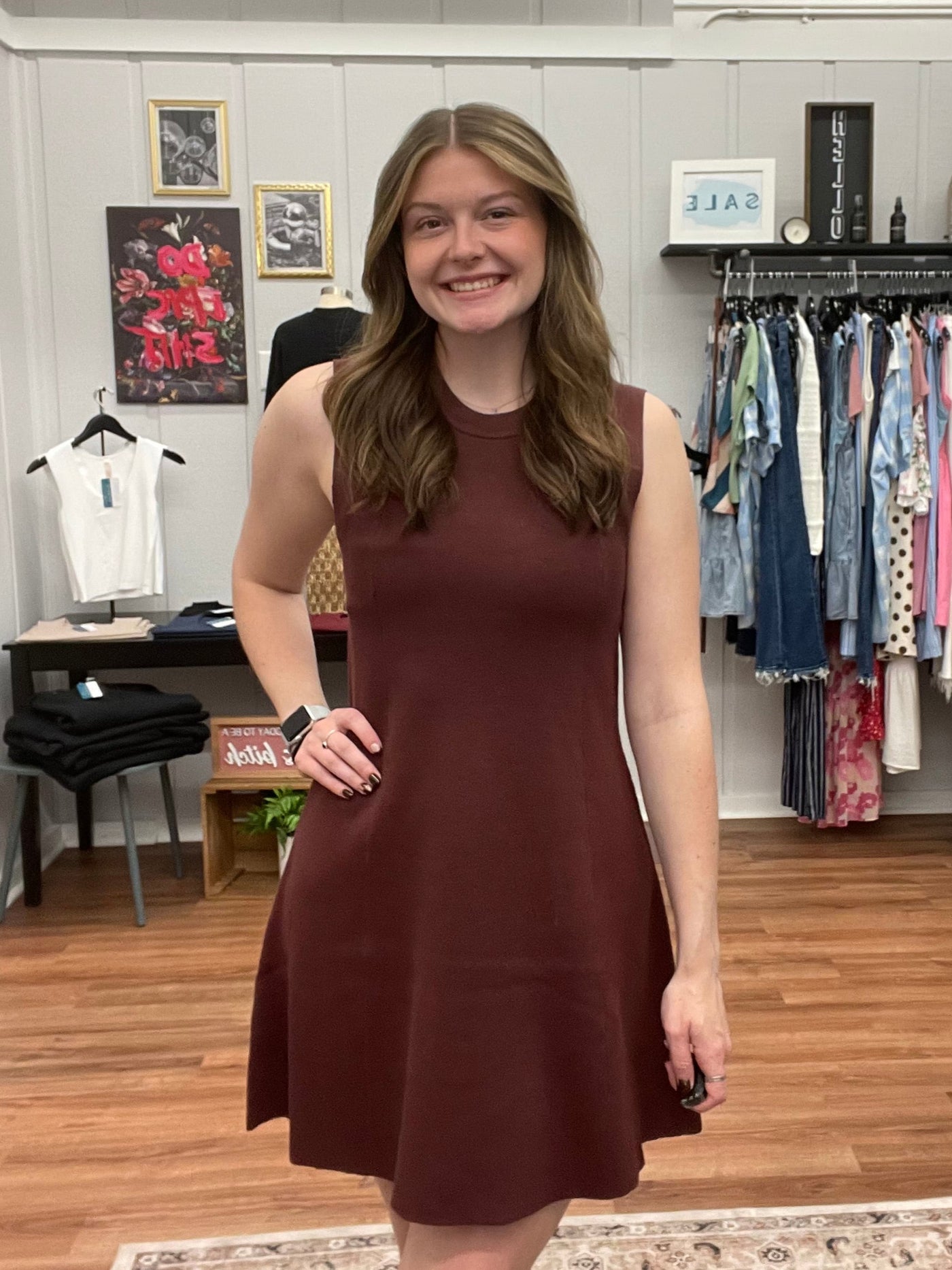 Katie High Neck Sleeveless Mini Dress