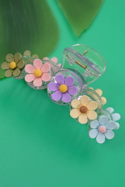Floral Embellished Hair Claw Clips