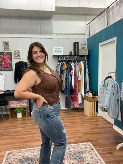 Lindan Relaxed Chunky Sweater Vest