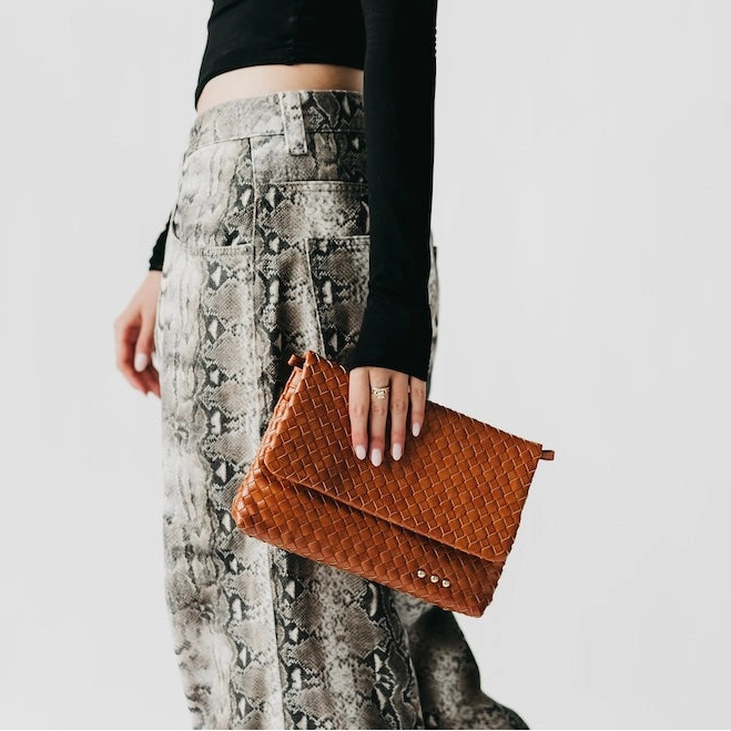 Wrenlee Woven Flap Crossbody