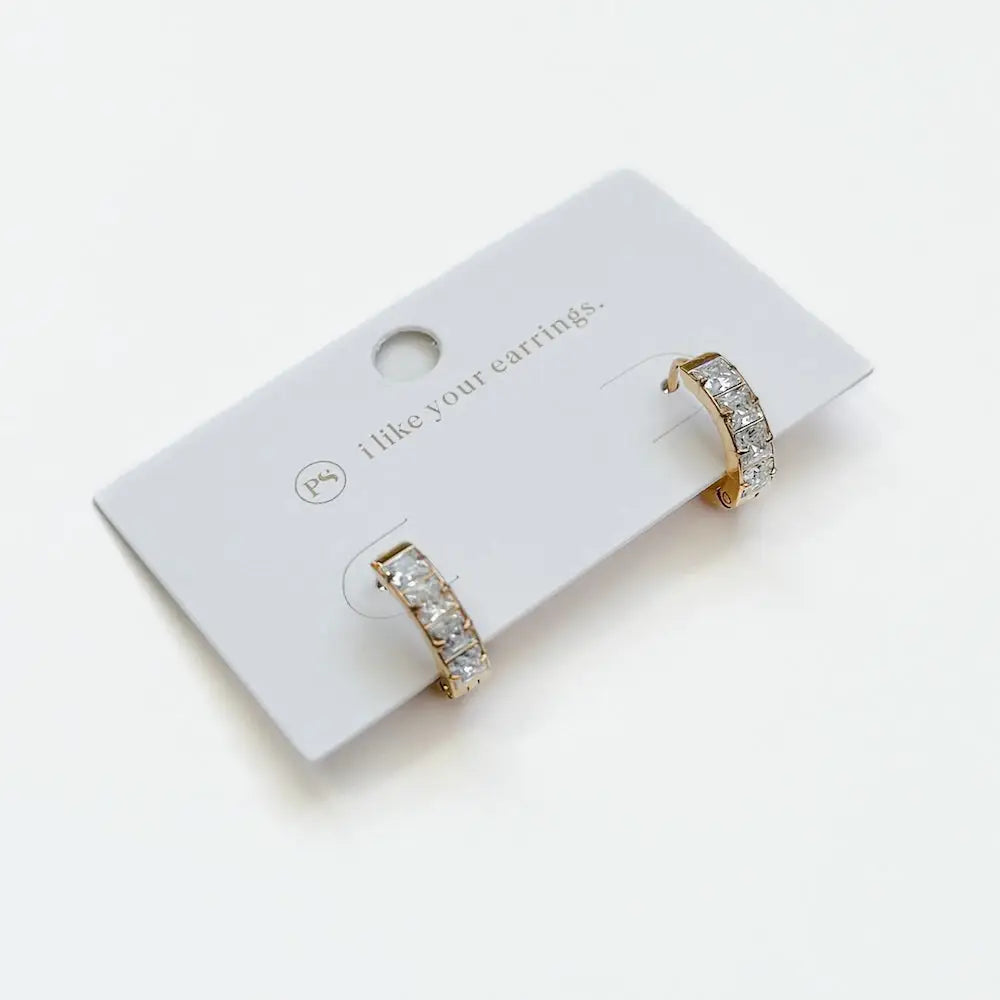 Demi Diamond Hoop Earrings