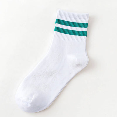 Stripe Cotton Mid Socks