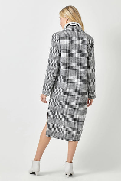 Checkers Plaid Long Coat