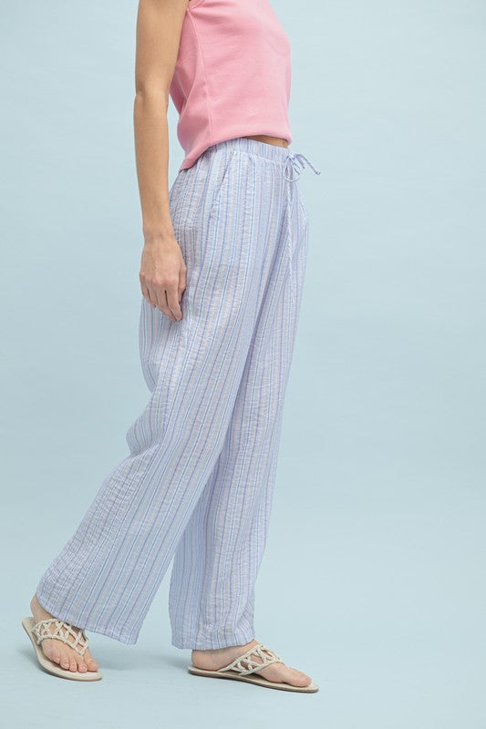 Good Vibes Only Striped Bottoms