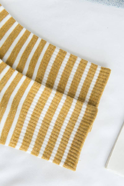 Stripe Pattern Cozy Ankle Sock