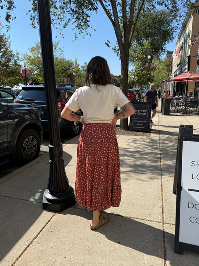 Whispers Floral Tiered Bubble Skirt