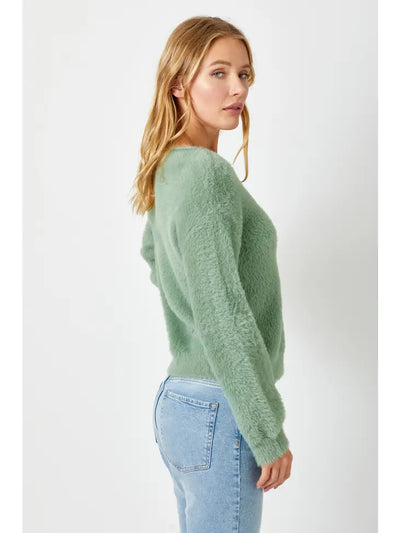 Kendall Fuzzy Boat Neck Sweater