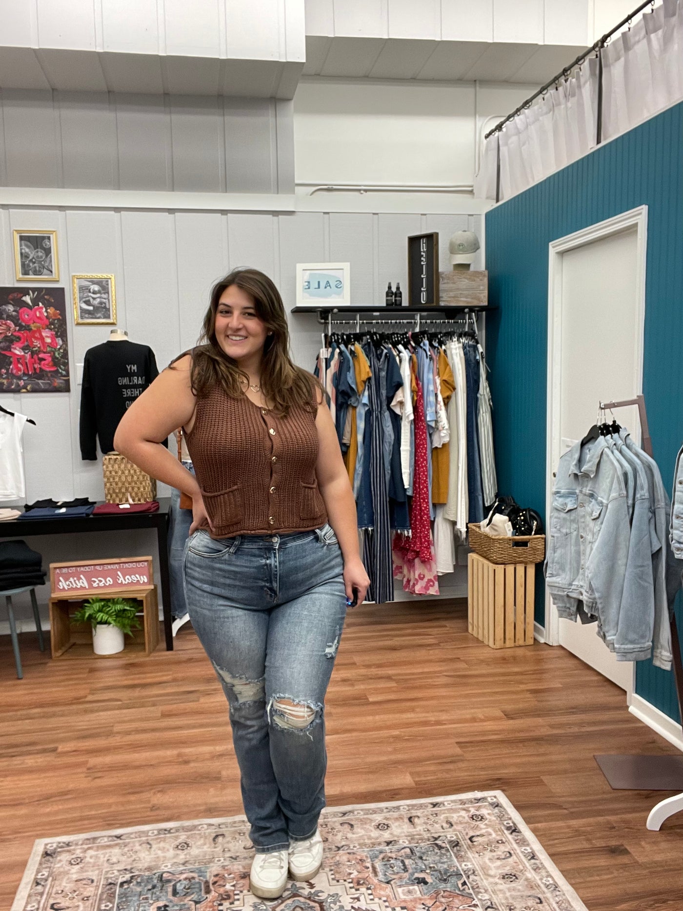 Lindan Relaxed Chunky Sweater Vest