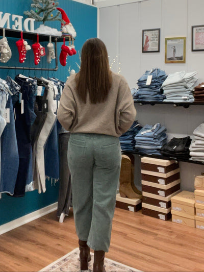 Marilyn Velvet Roper Mid Rise Corduroy Pants