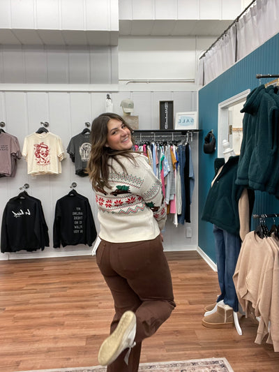 Christmas Tree Truck Sweater