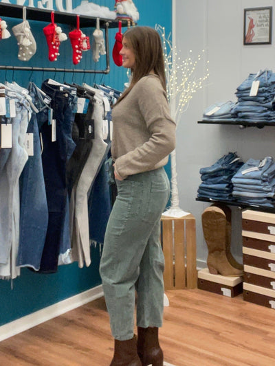 Marilyn Velvet Roper Mid Rise Corduroy Pants