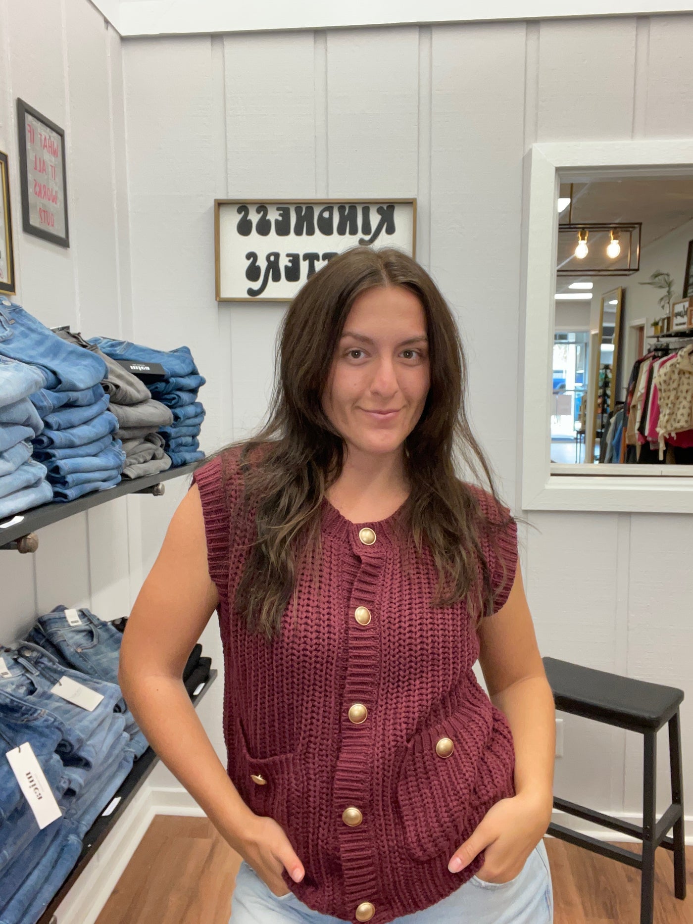 Antique Button Down Sweater Vest