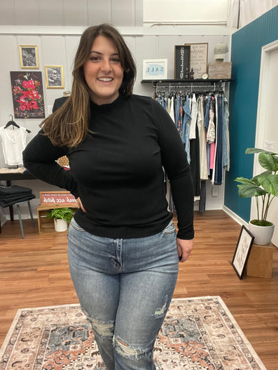 Beckett Basic Mock Neck Top