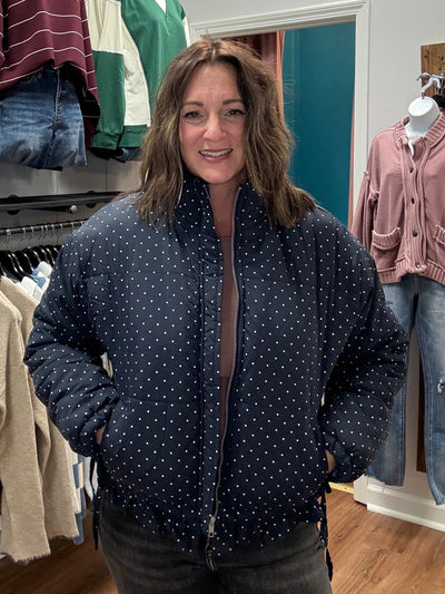 Carissa Polka Dot Quilted Jacket
