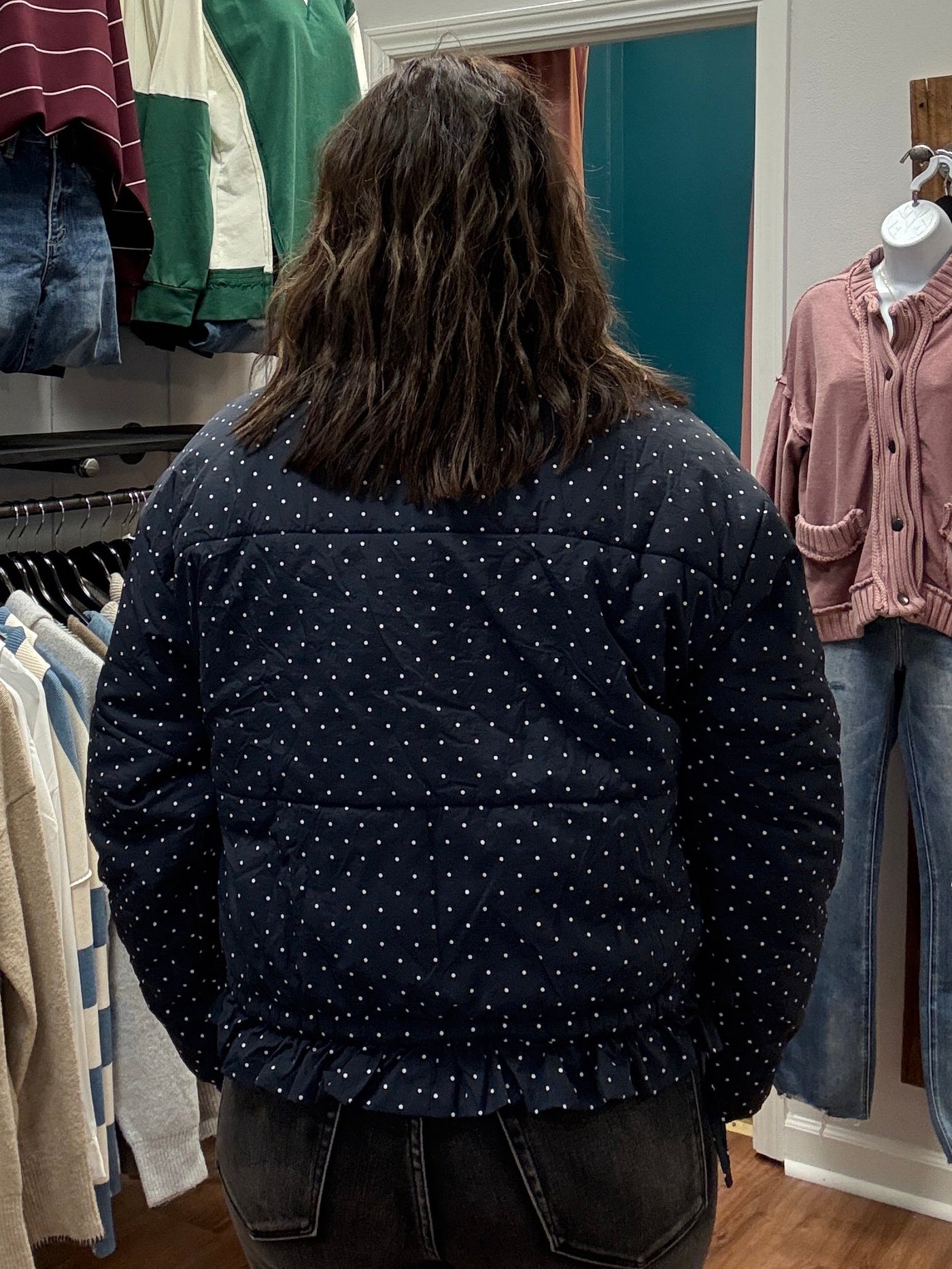 Carissa Polka Dot Quilted Jacket