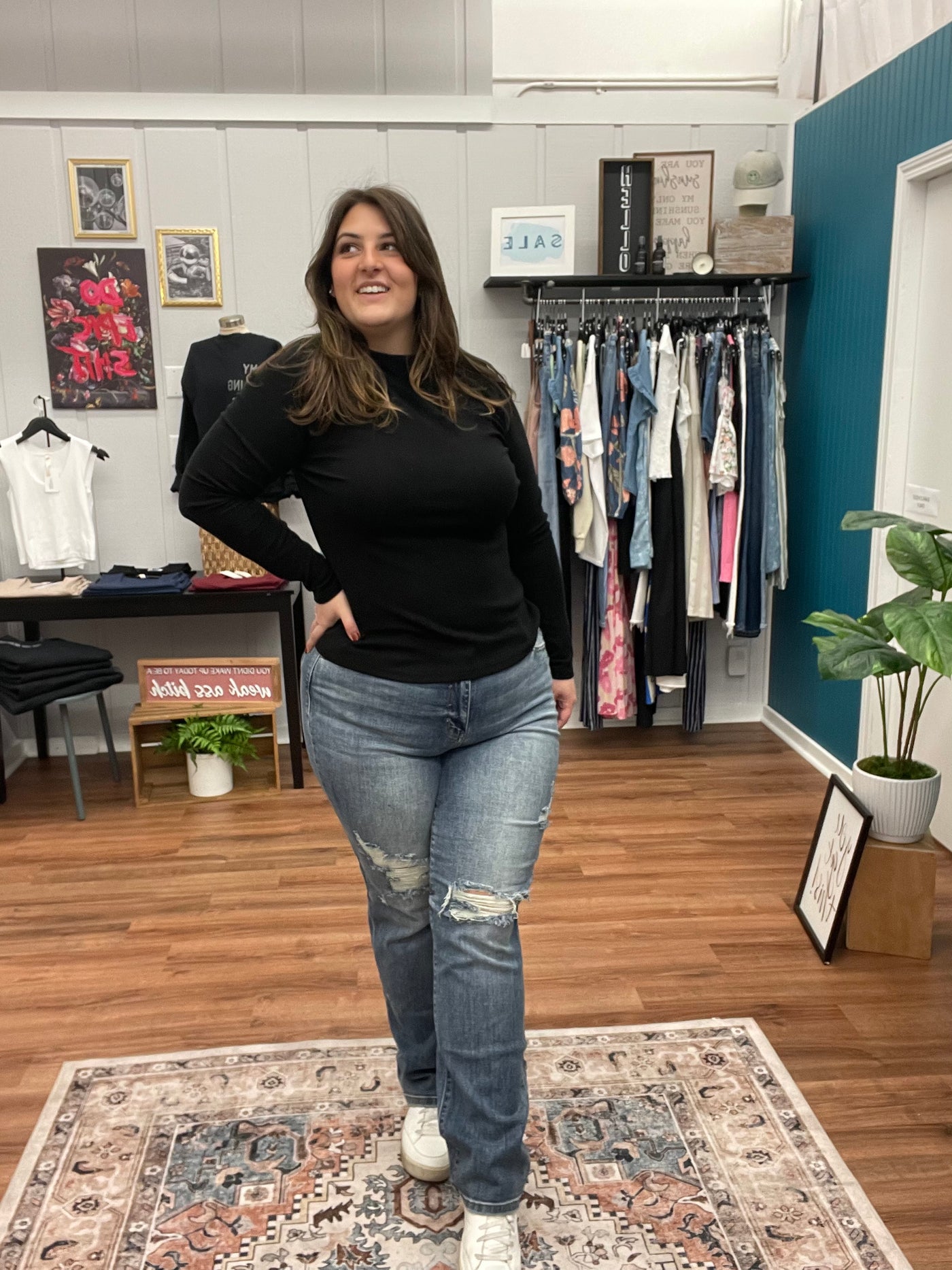 Beckett Basic Mock Neck Top