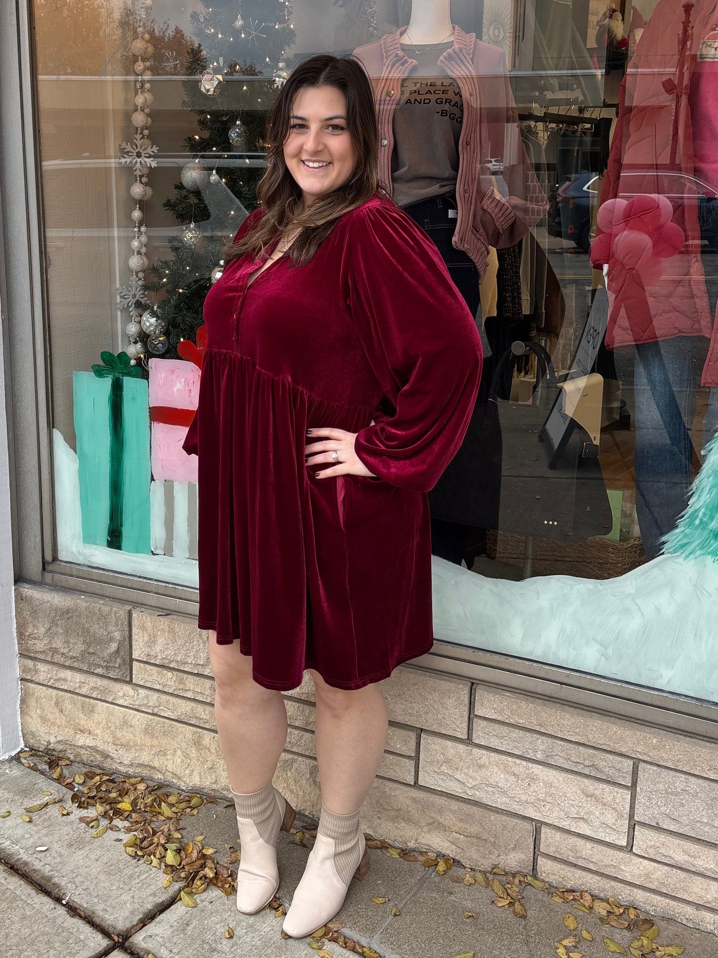 Bella Velvet Babydoll Mini Dress Six Cypress Boutique Bella Velvet Babydoll Mini Dress Six Cypress Boutique