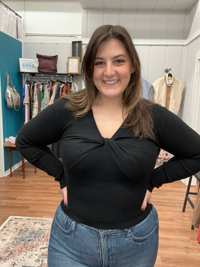Emily Twist Front Knit Top