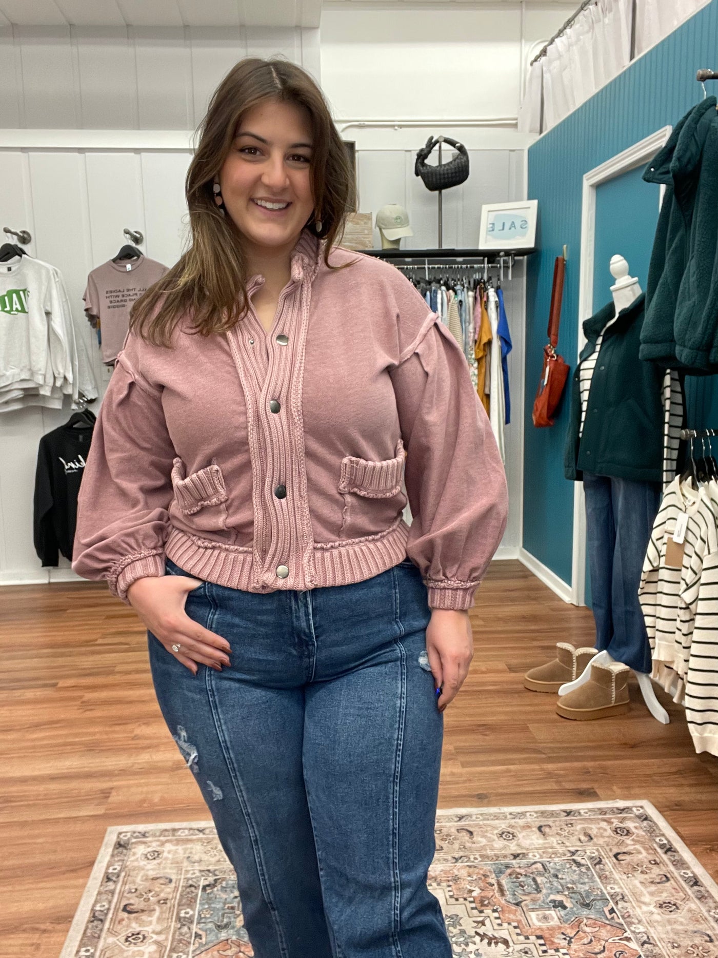 Lena Washed Vintage Cardigan Jacket