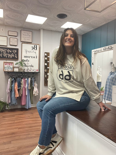 Route 66 Long Sleeve Knit Top